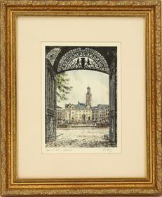 Richard Denze (German) Ink & Color Etching