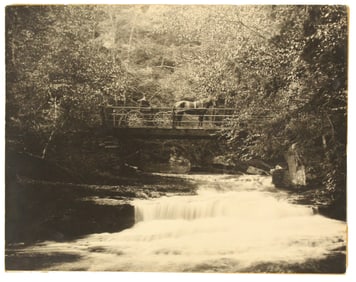 Silver Print Hurleyville 1800s NY The Falls