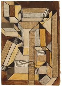 Irwin Elkes (20th C) US, Cubist Collage