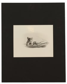 Irwin Elkes (20th C), US, B&W "The Last Supper"