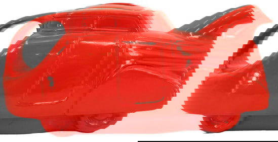 Rare Hall Red Deco Automobile Teapot