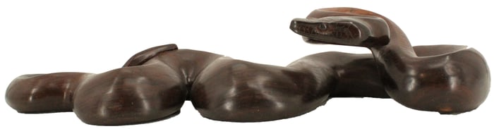 Signed Wooden Boa Constrictor