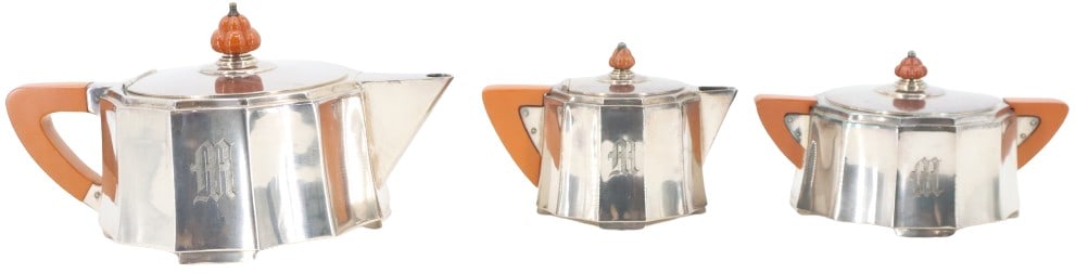 American Art Deco Tea Set, 3 Pieces (1 of 19)
