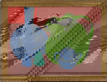 90s Vintage Painting of Fiesta Ware