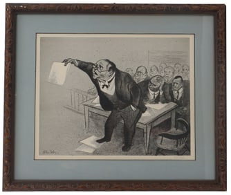 William Gropper (US, 1897-1977) Lithograph