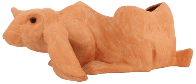 Clay Rabbit Planter