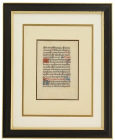 Framed Latin Bible Page