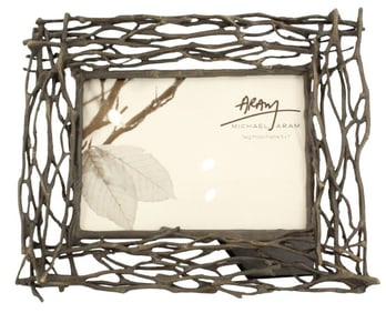 Michael Aram Cast Metal Twig Photo Frame