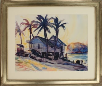 William Hartman (20th C) US, Watercolor Archival Print