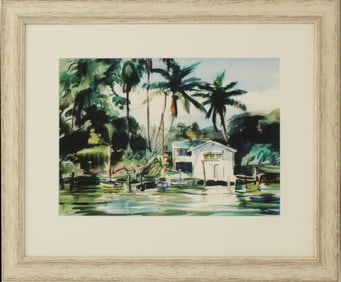 William Hartman (20th C) US, Watercolor Archival Print