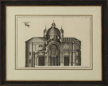 18th C. Architectural Copper Plate Etching