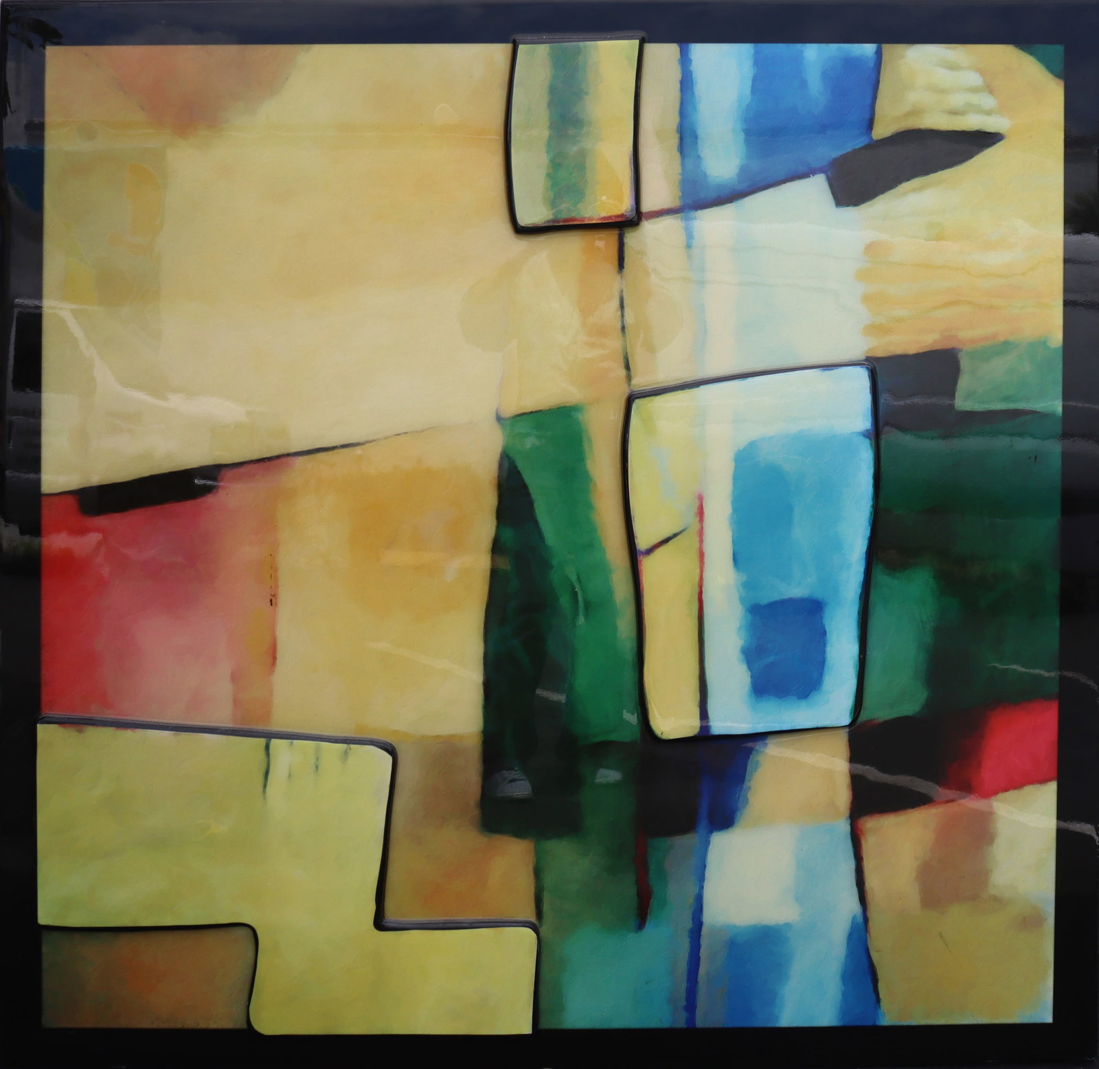 Abstract Geometric Dry Mounted Lacquer Print (1 of 18)