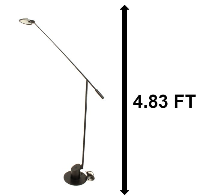 Robert Sonneman for George Kovacs Feather Floor Lamp: Vintage post modern "Feather" counter balance floor lamp designed by Robert Sonneman for George Kovacs circa 1985. Marked on bottom with label. Two level brightness switch. Bag of extra parts included
