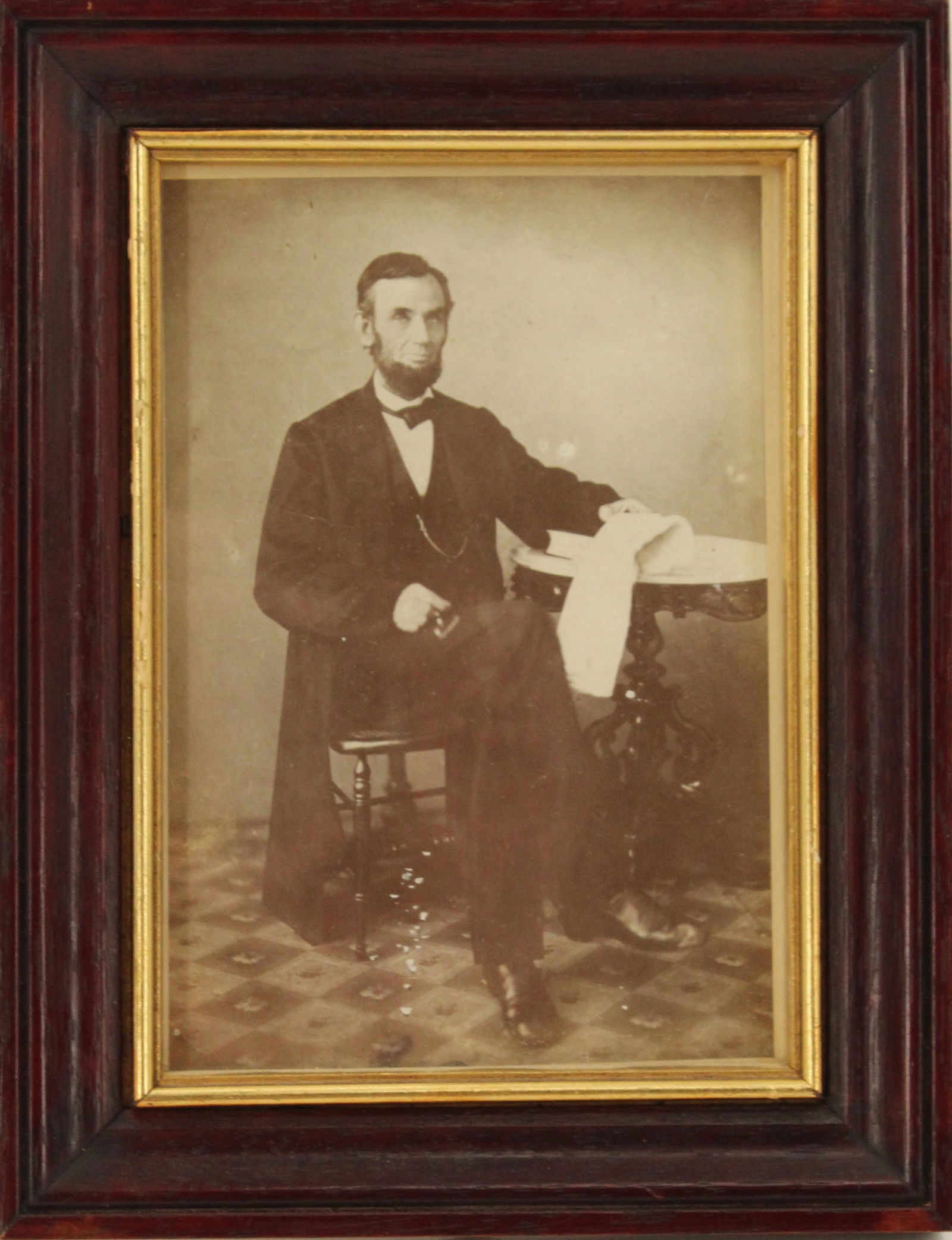 Alexander Gardner Photo Print of Abraham Lincoln: Alexander Gardner Photo Print of Abraham Lincoln. Exhibited at Ford Theatre 100 year anniversary. Exhibited at Ford Theatre's 100 year anniversary. Attributed story on back from reliable sources repor