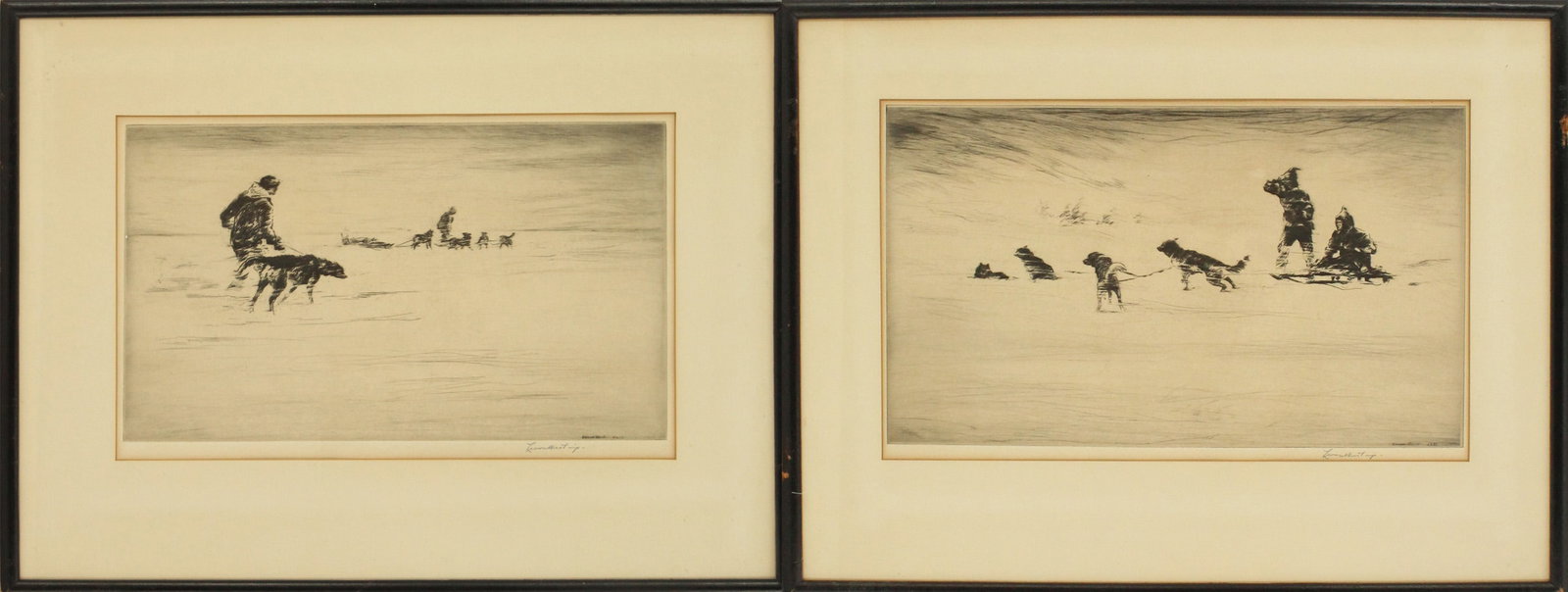 Levon West/Ivan Dmitri (1900-1968) American, (2) Framed Etchings (1 of 15)