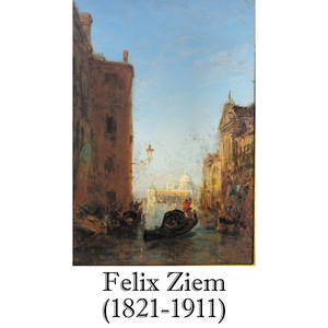 Felix Ziem (1821-1911) French, Oil on Board