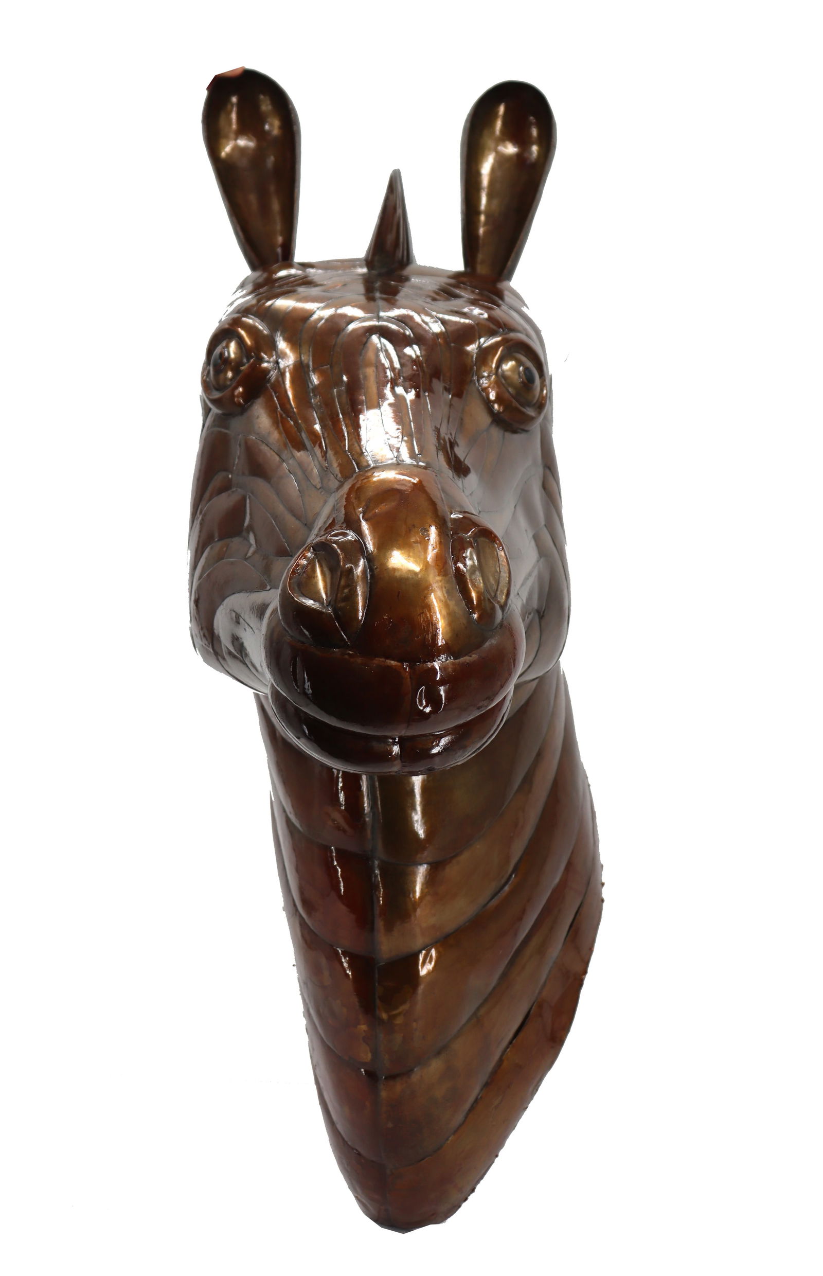 Sergio Bustamante (b. 1949) Mexican, Large Copper Zebra Head Sculpture (1 of 11)
