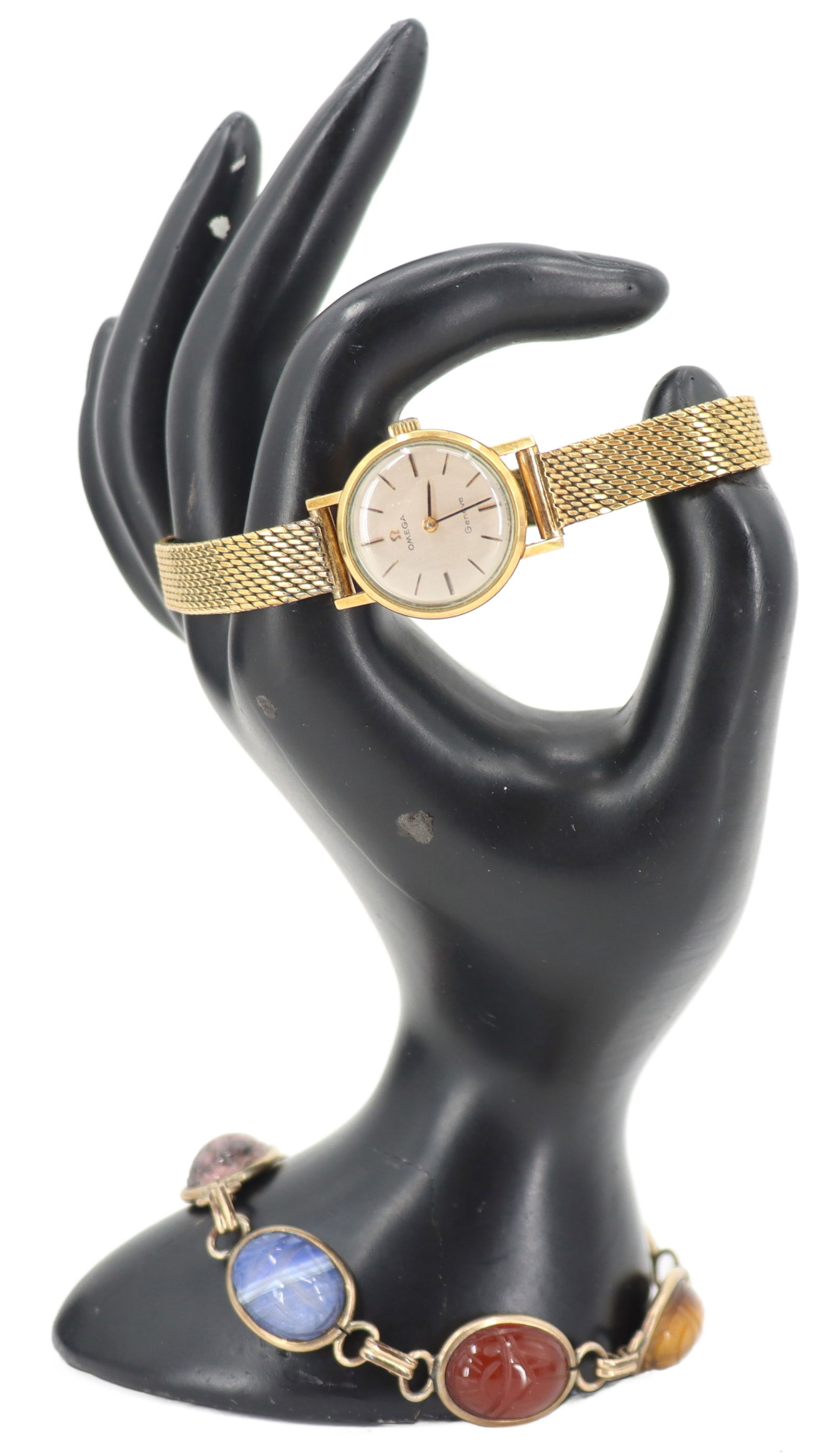 Omega Watch and Scarab Gold Filled Bracelet (1 of 18)