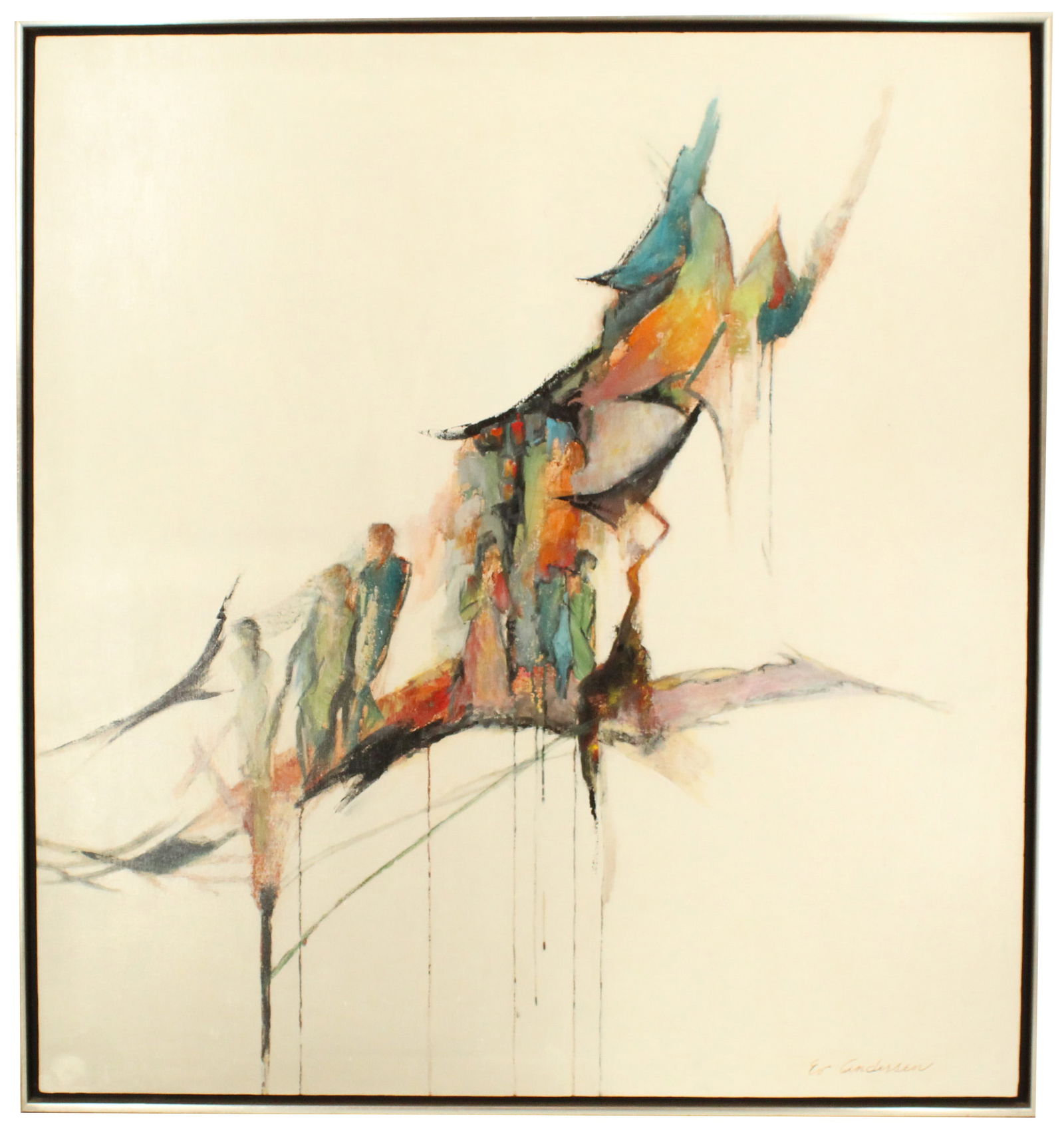 EV Andersen (20th C) Abstract Oil on Canvas (1 of 14)