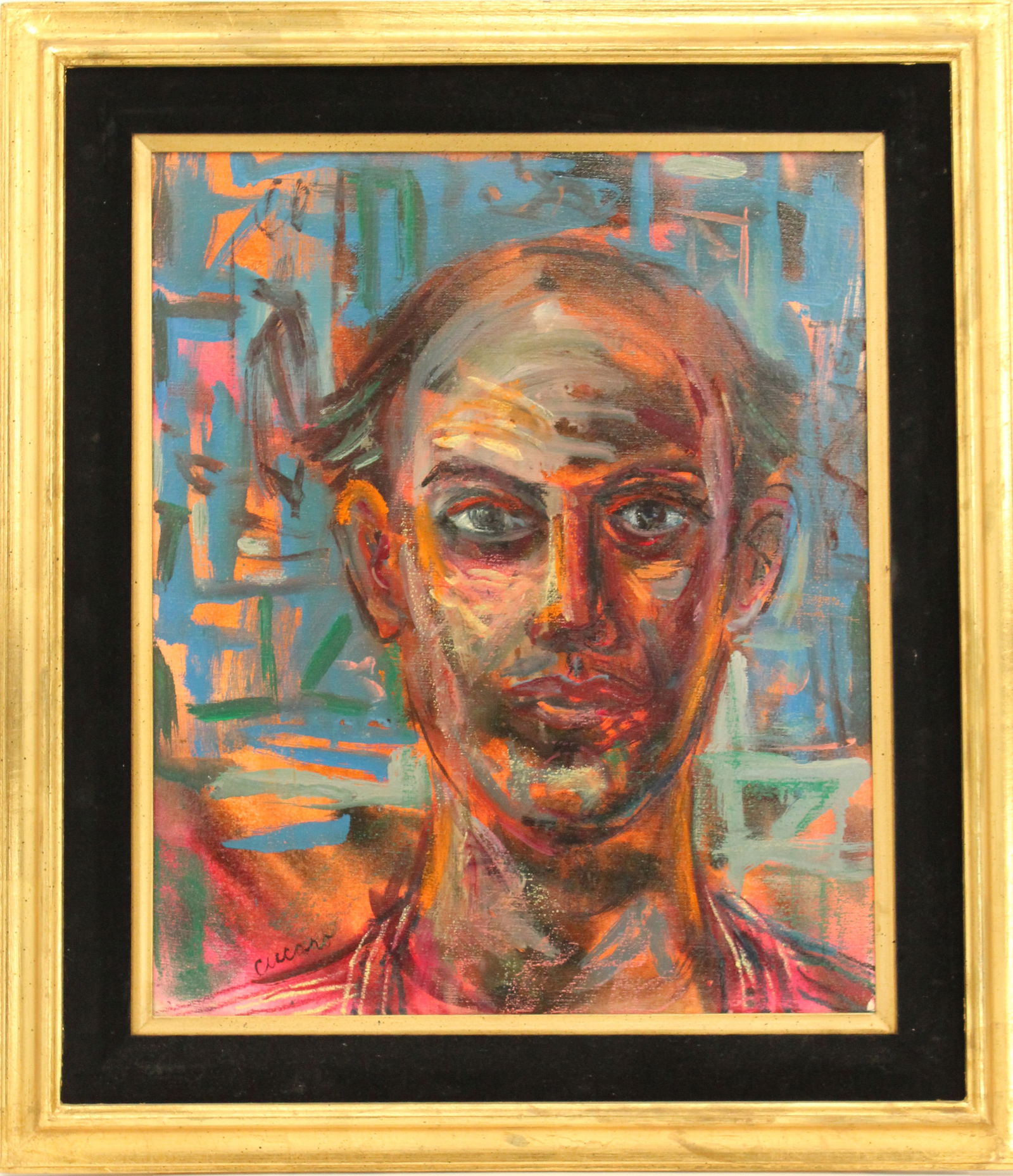 Pascal Cucaro (1915-2004) American, Abstract Self Portrait Oil on Canvas (1 of 9)