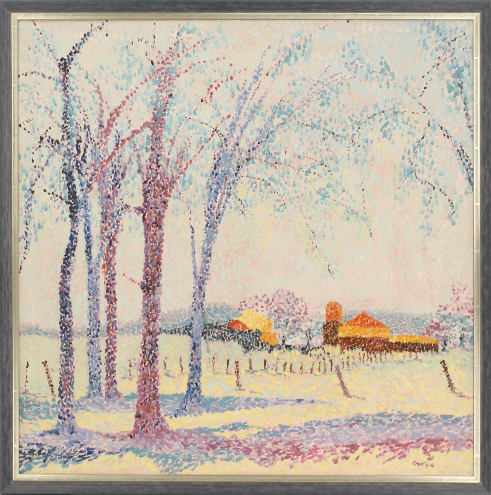 Robert DeVee (1940-2017) American, Pointillist Oil on Canvas (1 of 12)