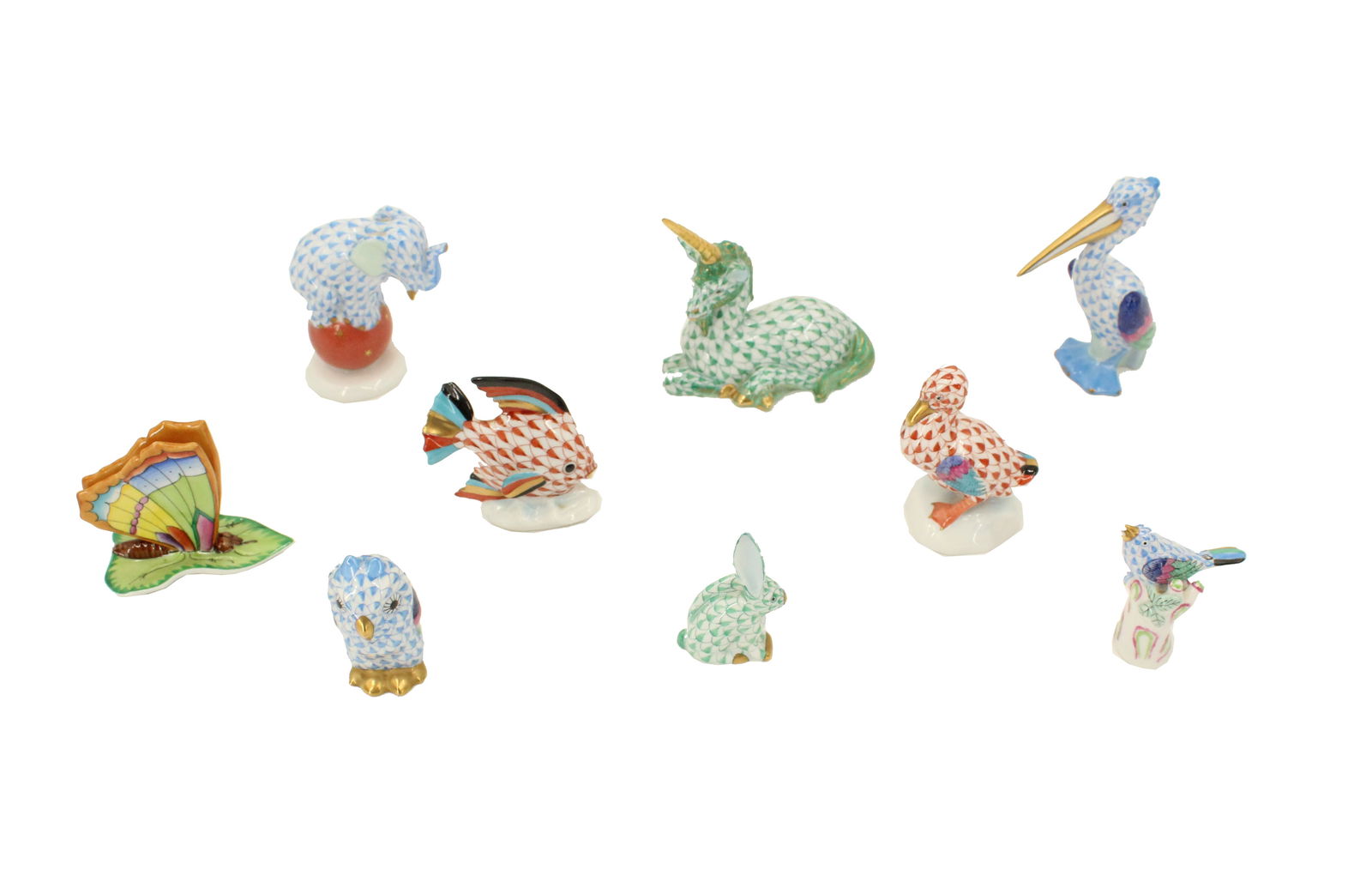 (9) Herend Hungary Porcelain Animals (1 of 20)