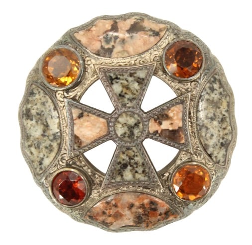 Antique Victorian Scottish Sterling Silver Agate Specimen Brooch (1 of 12)