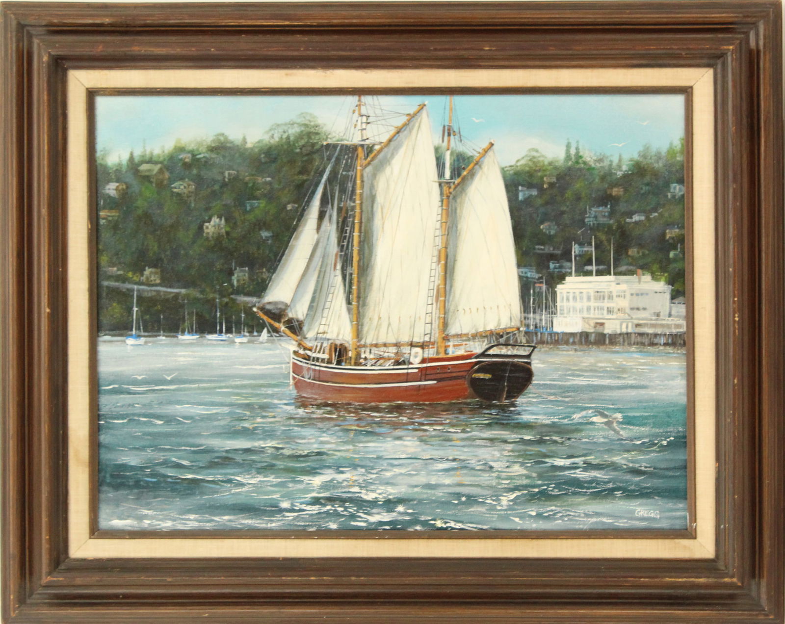 Bill Gregg (20th Century) American, Harbor Oil on Canvas (1 of 11)