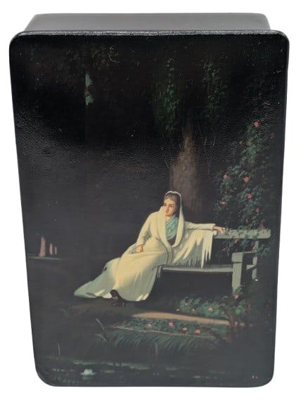 Russian Lacquered Box - After Ivan Kramskoy (1837-1887) "Moonlit Night" (1 of 10)