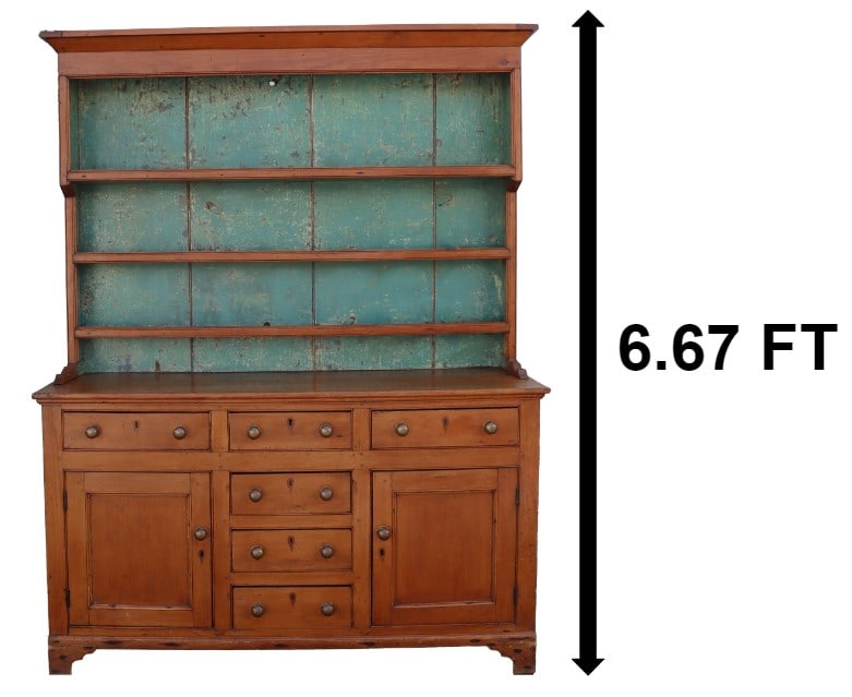 Country Painted Pine Two-Part Hutch (1 of 20)