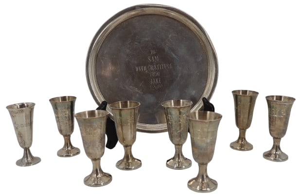 8 Tiffany & Co. Makers Cordials  1 Frank Whiting Sterling Dish 9.3 OZT (1 of 20)