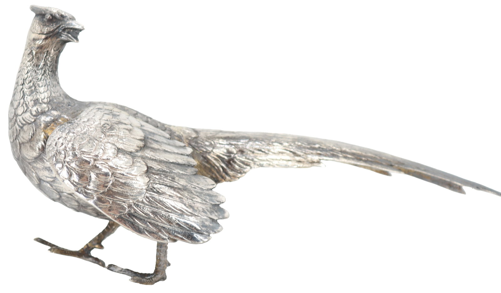 Belgian .835 Silver Table Pheasant Statue - 8.930 ozt. (1 of 15)