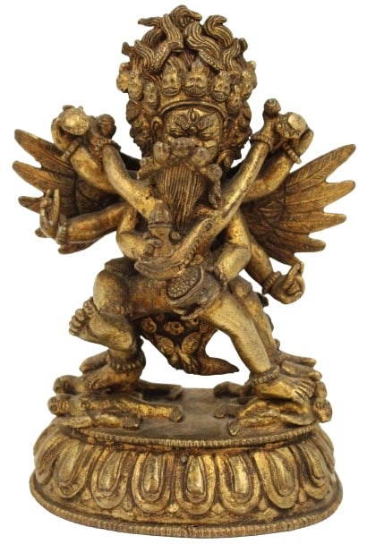 Tibetan Bronze Figure of Vajrabhairava Embracing Vajravetali (1 of 14)