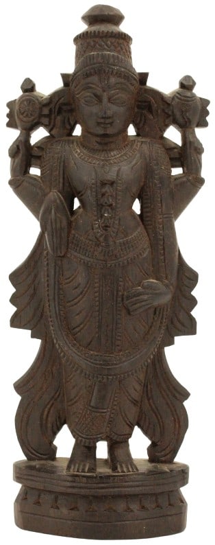 Carved Wood South Indian Vishnu Figure (1 of 15)