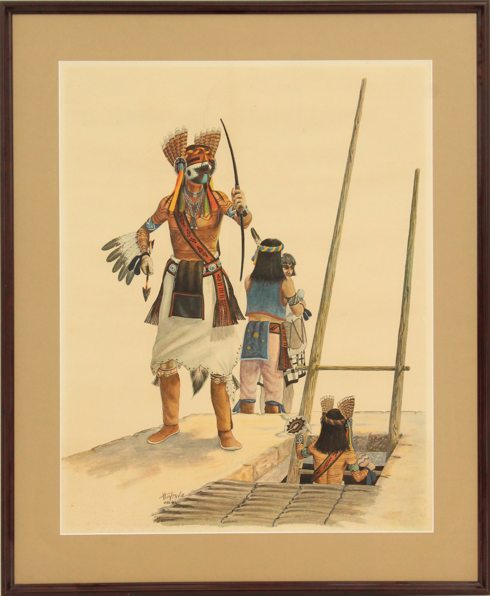 Peter (Hoyesva) Shelton, Jr. (1927-1992) Hopi, Original Watercolor (1 of 11)