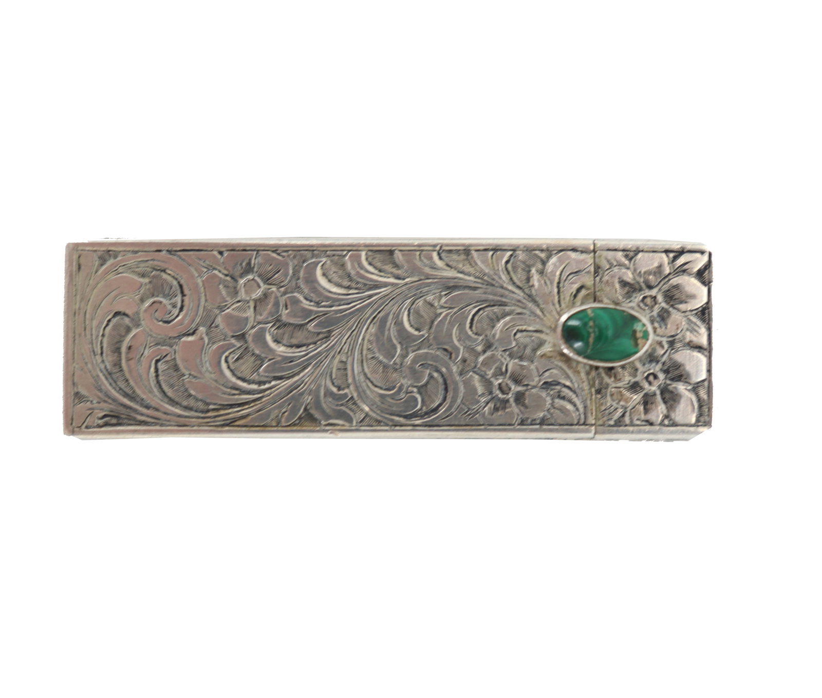 Marked 800 Silver Lipstick Case with Turquoise Stone (1 of 17)