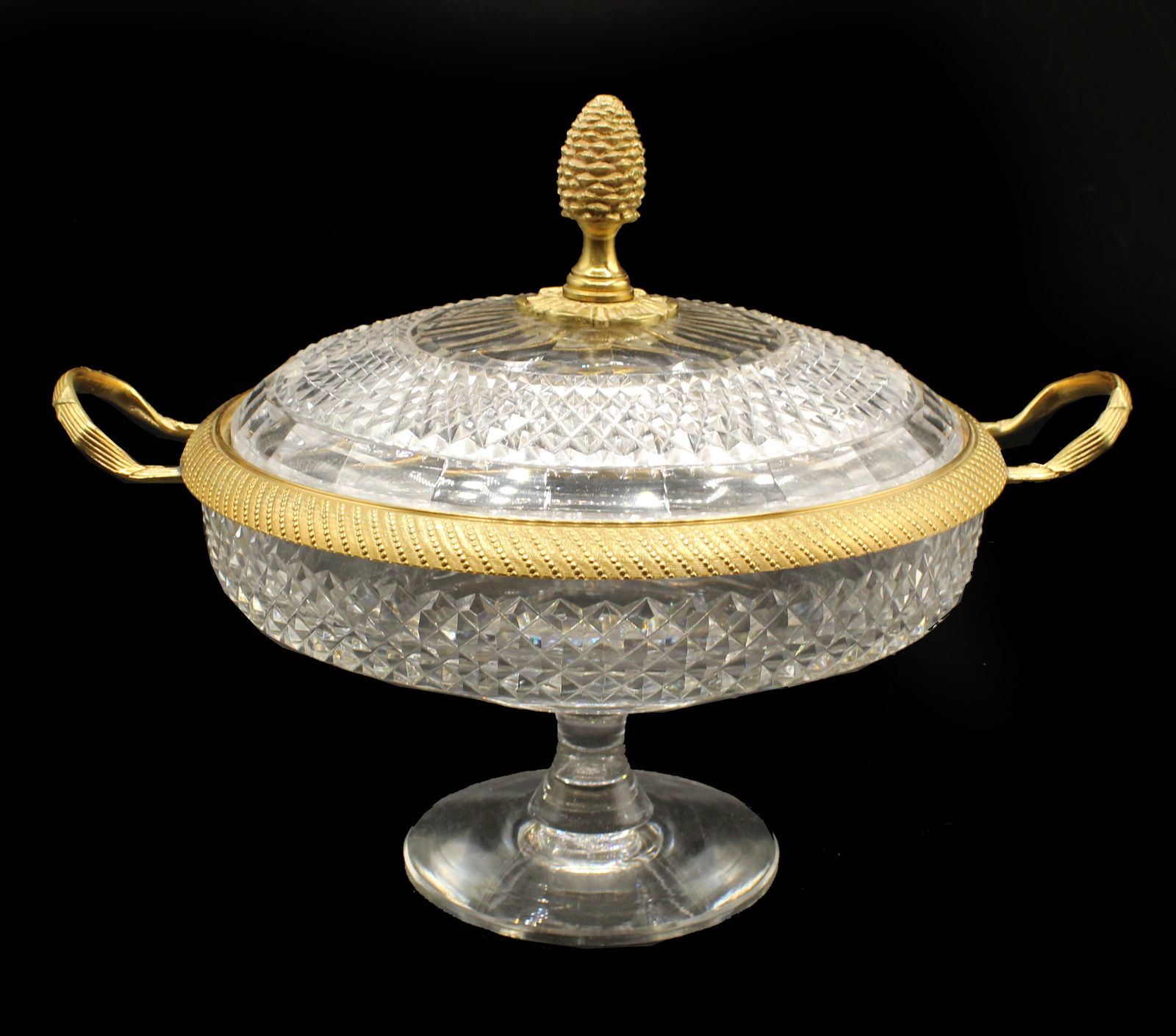 Baccarat 19th Century Style Gilt Bronze Lidded Glass Centerpiece (1 of 20)
