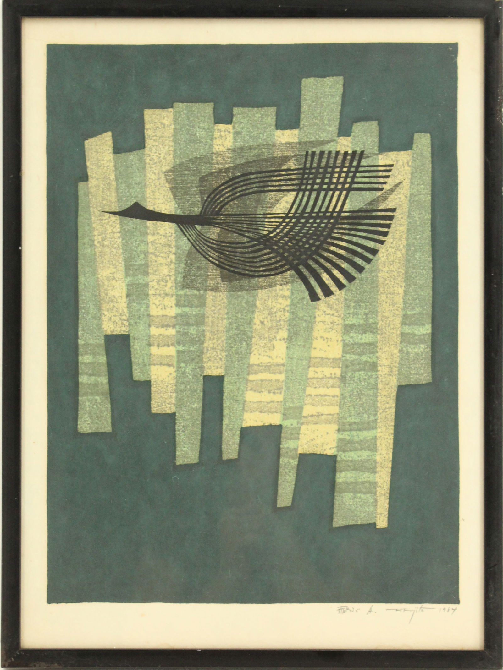 Fumio Fujita (b. 1933) Japanese, Woodblock Print (1 of 9)