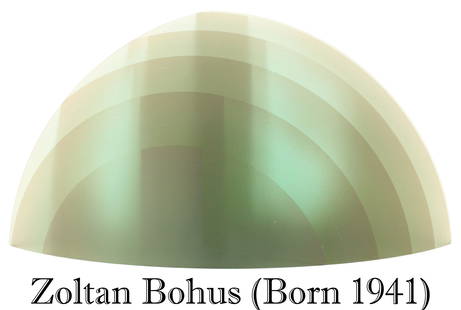 Zoltan Bohus (Born 1941) Dutch, Glass Sculpture "Aurora Borealis": Zoltan Bohus (Dutch, b. 1941) Glass Sculpture "Aurora Borealis". Cut, ground, and polished laminated glass sculpture. Signed and dated, 2002, near base.Size: 11 x 20 1/2 in.