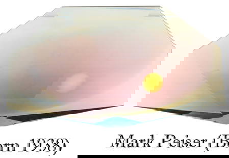 Mark Peiser (Born 1938) American, Art Glass Sculpture: Mark Peiser (Born 1938) American, Art Glass Sculpture. Titled "Evening Still". 1990. Engraved signature, date, and number to underside. Size: 8 1/2 x 13 1/2 in. #5068 . Mark Peiser, an