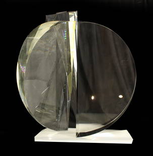 Martin Rosol (21st Century) Czech Republic/American, Sandblasted Glass Sculpture AS IS: Martin Rosol (Czech Republic, 21st Century) Sandblasted Glass Sculpture "Argonautics No. 1422" AS IS. Minor abrasion to top vertical and near the bottom. Sandblasted, cut, and polished glass. Etched
