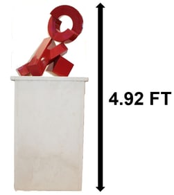 Rob Lorenson (21st Century) American, Abstract Stainless Steel Sculpture on Marble Base