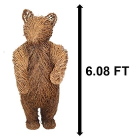 Christopher Oakey (Born 1974) British, Life Size Willow Woven Wicker Bear