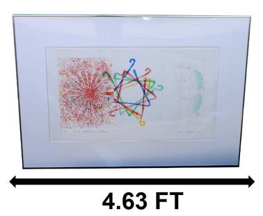 James Rosenquist (1933-2017) American, Signed and Numbered Hand-Colored Etching: James Rosenquist (1933-2017) American, Signed and Numbered Hand-Colored Etching. A series of three images combined into one space. Gallery label on back. Numbered "3/5 PP" and titled
