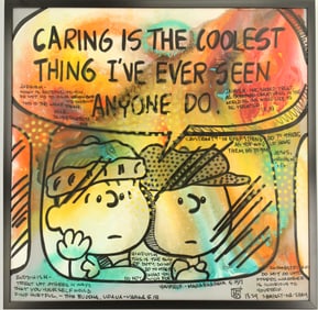 David (LEBO) Le Batard (1972-2023) American, Peanuts Characters Acrylic on Canvas