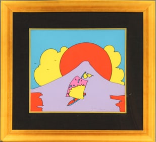 Peter Max (Born 1972) American,  "Floating in Peace" Color Screen Print