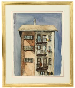 Robert Caulfield (Born 1930) American, Watercolor on Paper