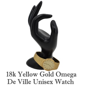 18k Yellow Gold Omega De Ville Unisex Watch 79.5 g. gross weight