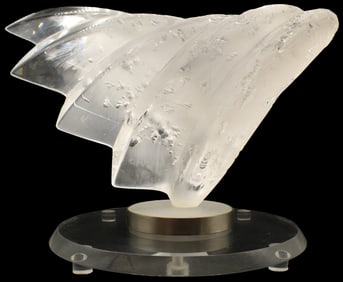 Art Deco Clear Acrylic Sculpture