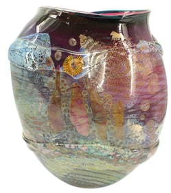 Chris Hawthorne (Born 1953) American, Monumental Blown Glass Sculptural Vessel
